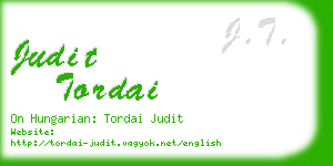 judit tordai business card